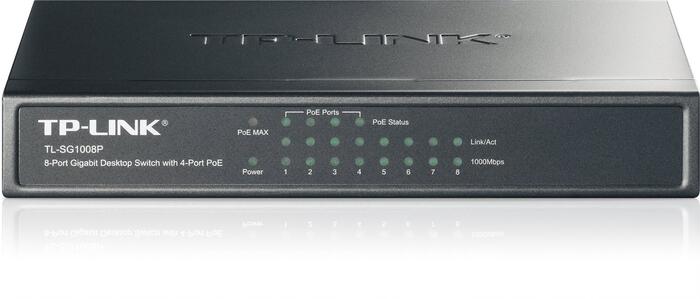 TP-Link TL-SG1008P Сетевой коммутатор 8port 1000Mb/s / 4x PoE / 53W (TL-SG1008P)