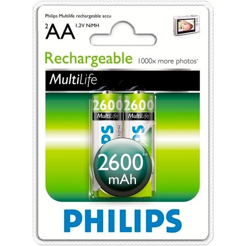 Philips Uzlādējamās baterijas AA NiMH 2600mAh