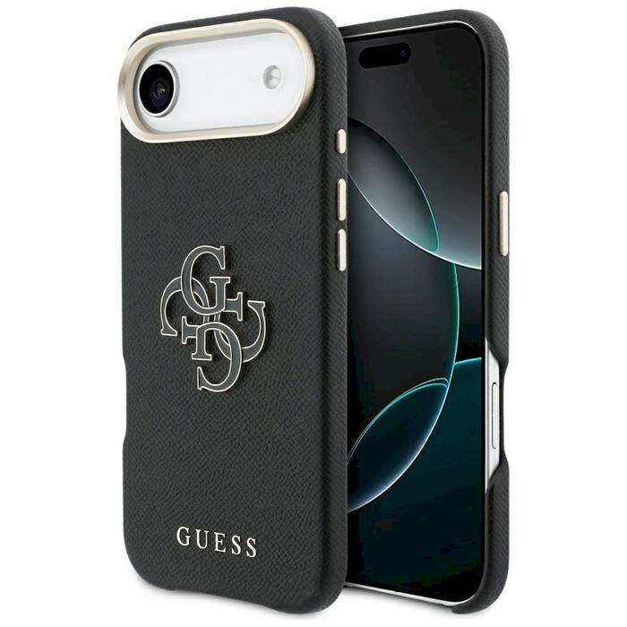 Case Guess FW Resin Logo Защитный чехол для iPhone Air / чёрный (GUHCP17M5PS4RGGK)