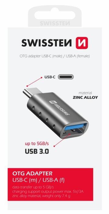 Swissten OTG Adapteris USB-C to USB