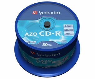 Verbatim Матрицы CD-R AZO Verbatim 700MB 52x Crystal (43343V)