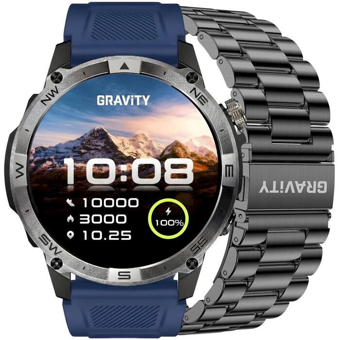 Smartwatch Gravity Ремешок + браслет для смарт-часов GT46-2 / чёрный (GT46-2)