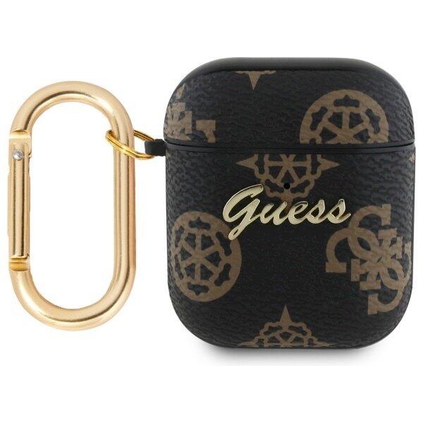 Guess GUA2PG4GPK AirPods 1/2 cover 4G Hook Защитный чехол для AirPods 1/2 / чёрный (GUA2PG4GPK)