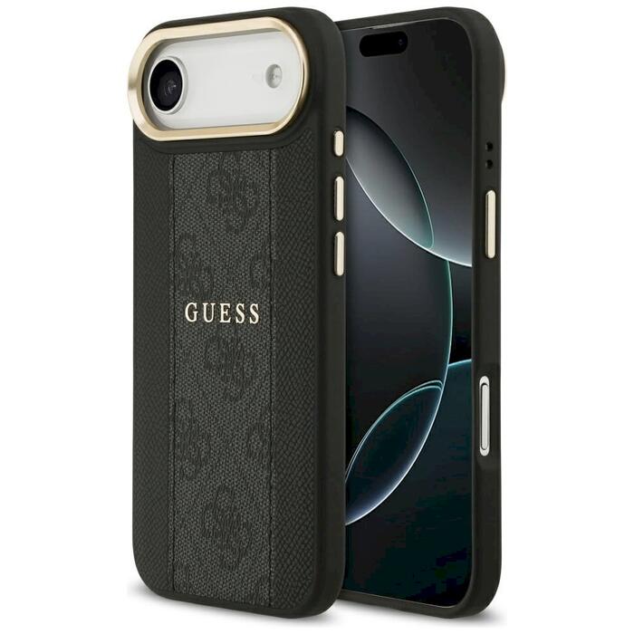 Guess 4G Stripe MagSafe Защитный чехол для iPhone 17 Air / чёрный (GUHMP17MPG4SEMCK)