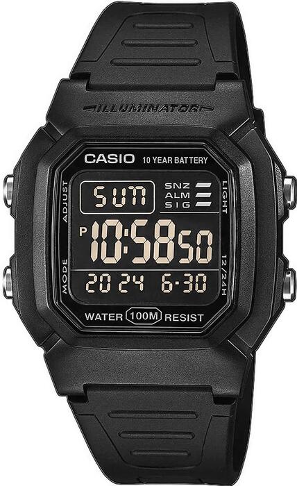 Casio W-800H-1BVES Vīriešu Pulkstenis (W800H-1BVES)