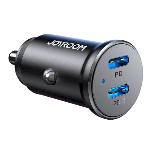 Joyroom JR-CCN06 Car Charger Mini C+C Auto lādētājs 30W / melns (JR-CCN06-BLK)