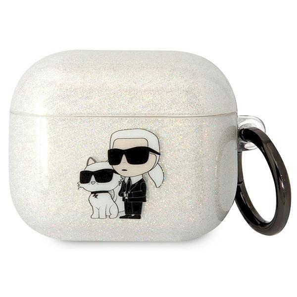 Karl Lagerfeld KLA3HNKCTGT AirPods 3 Защитный чехол Glitter Karl&Choupette / прозрачный (KLA3HNKCTGT)
