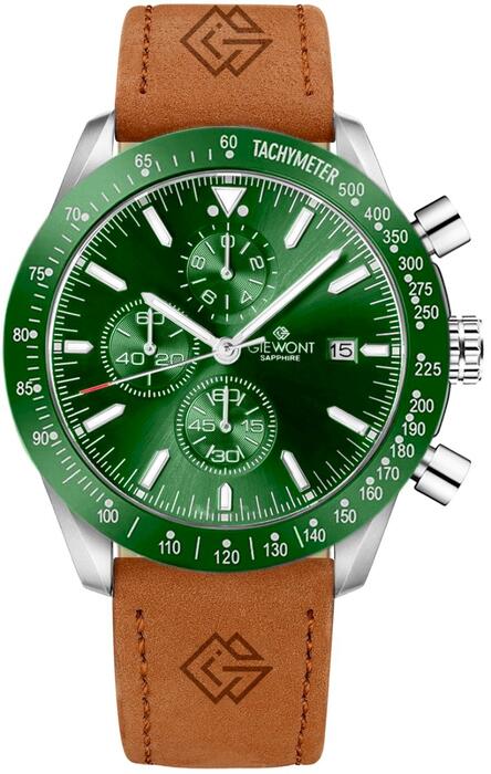 Giewont Chronograph Sapphire Мужские часы GW8720-A3 / коричнево-зелёный (GW8720-A3)