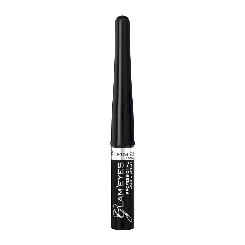 Rimmel London Glam'Eyes Professional Liquid Liner Жидкая подводка для глаз 001 Black Glamour 3,5 ml (3607344174083)