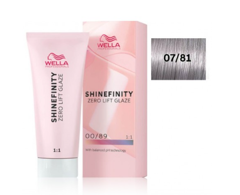 Wella Professionals Shinefinity Zero Lift Glaze 07/81 Smoky Opal Гелевая краска для волос 60 ml (4064666058276)