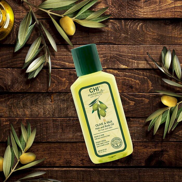 CHI Naturals with Olive Oil Olive & Silk Масло для волос и тела 59 ml (633911788998)