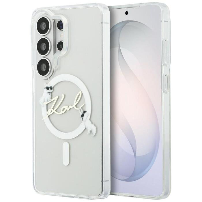 Case Karl Lagerfeld IML KC Script MagSafe Защитный чехол для Samsung Galaxy S26 Ultra / прозрачный (KLHMS26L5HKSCAH)