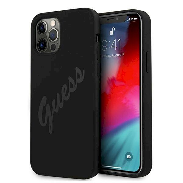 Guess GUHCP12LLSVSBK Script Vintage Защитный чехол для iPhone 12 Pro Max 6,7" / чёрный (GUHCP12LLSVSBK)