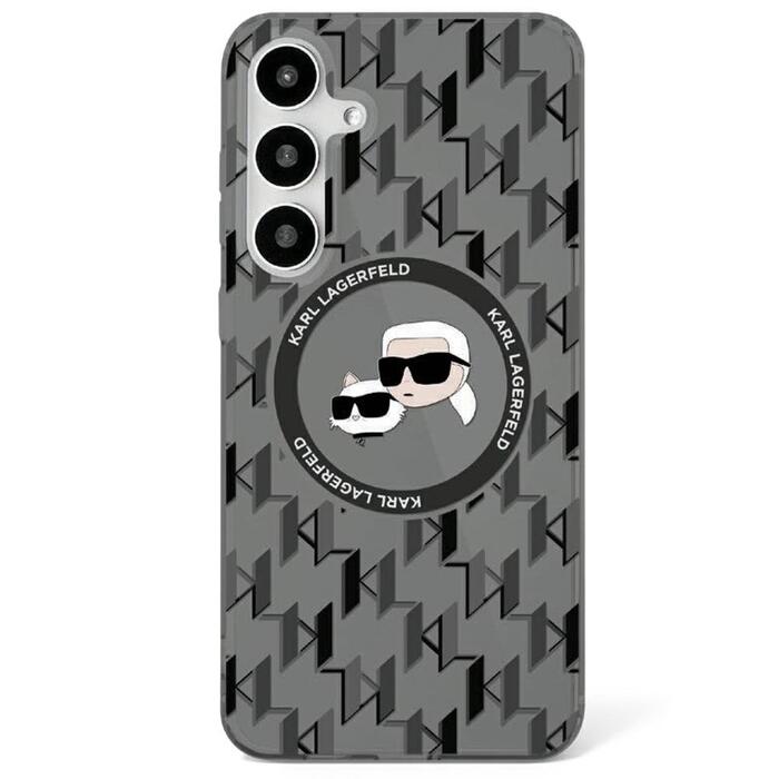 Karl Lagerfeld Button Karl&Choupette Heads On KL Pattern MagSafe Чехол для Samsung Galaxy S25 (KLHMS25SHMCKMHK)