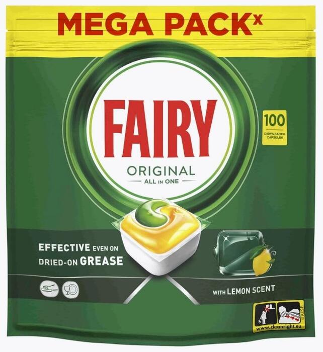 FAIRY Original Trauku Mazgāšanas Kapsulas 100