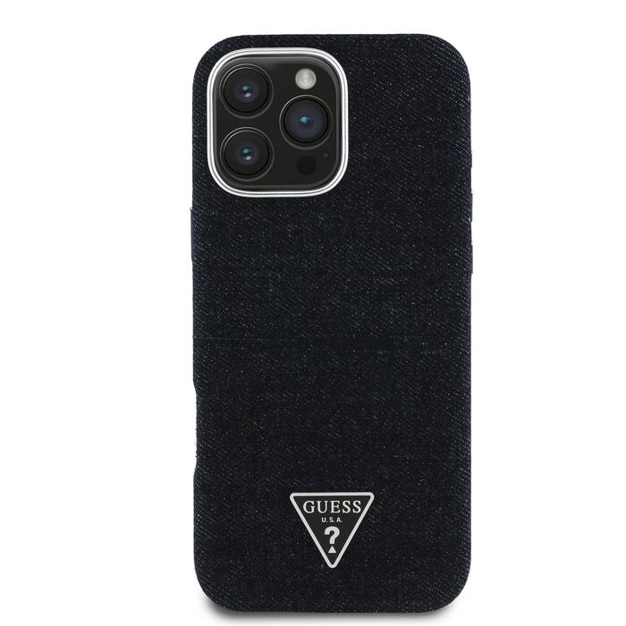 Guess Denim Triangle Logo MagSafe Case Чехол для Apple iPhone 16 Pro (GUHMP16LRJFWTLK)