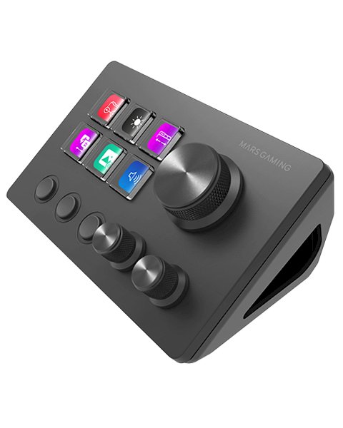 Mars Gaming MSDTWO Tiešraides satura veidošanas kontrolleris 9 pogas / melns (MSDTWO)