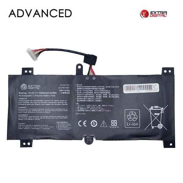 ExtraDigital C41N1731 Аккумуляторная батарея для портативного компьютера Asus C41N1731 (NB431786)