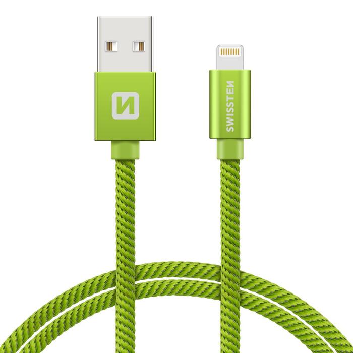 Swissten Textile Fast Charge 3A Lightning