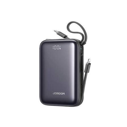 Joyroom JR-PBF29 Power Bank with Digital Display Type-C, PD 22.5W, 20000 mAh with built-in Double Type-C Cable Зарядная батарея / чёрный (JR-PBF29-BLK)
