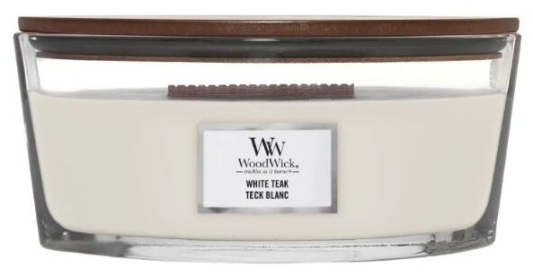 WoodWick White Teak Elipsa Aromātiskā svece