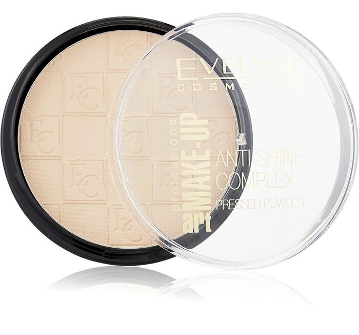 Eveline Cosmetics Art Make-Up Anti-Shine Complex Пудра Для Лица 33 Golden Sand 14g (5901761904505)