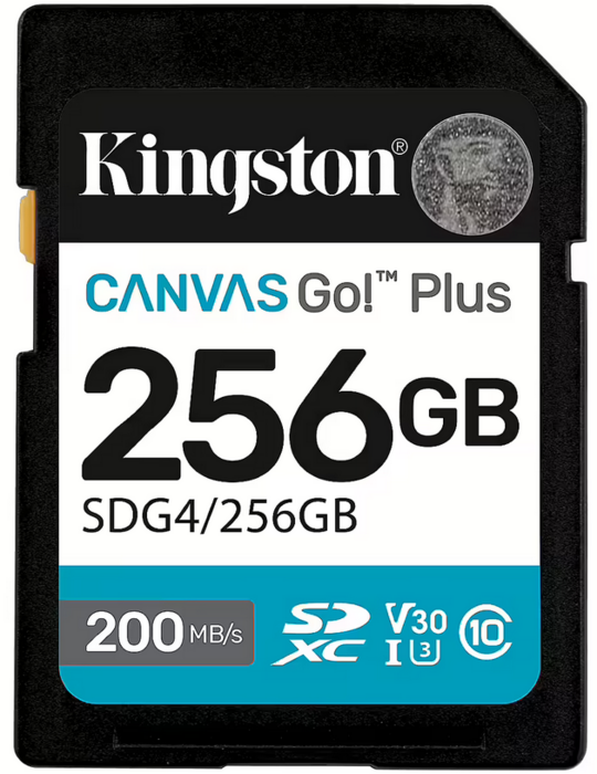 Kingston SDG4 SDXC Atmiņas Karte 256GB