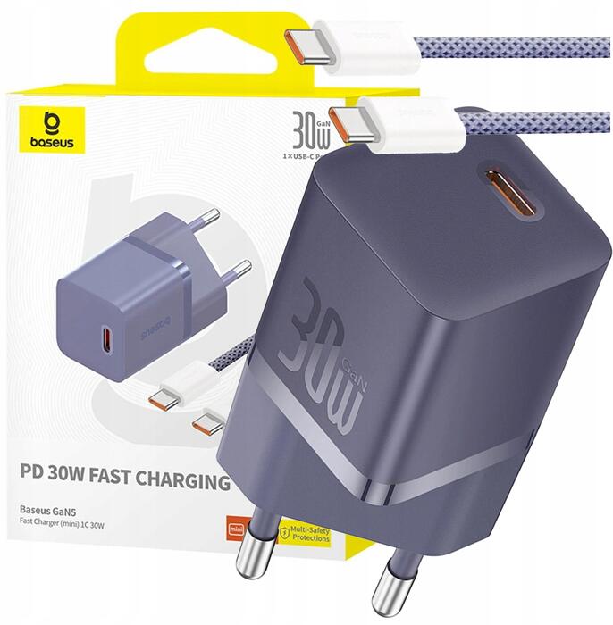 Baseus GaN5 30W USB-C EU Lādētājs