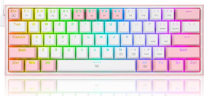 Redragon K617 RGB Klaviatūra (K617-RGB-PINK)