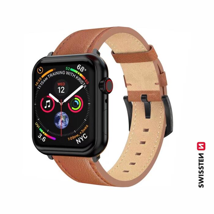 Swissten Ādas siksniņa priekš Apple Watch