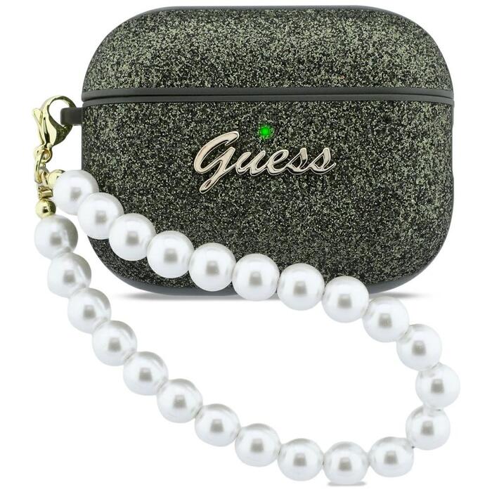 Case Guess Glitter Pearl Strap Защитный чехол для AirPods Pro 3 / khaki (GUAP3GLGPSA)