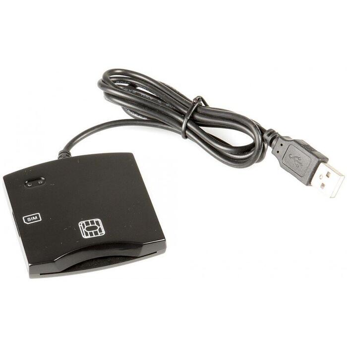 DNI Считыватель для ID Карт PC / SC / CCID ISO7816 USB (+SIM) Черный (DNI-ID-CR-BK)