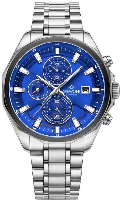 Giewont Chronograph Sapphire Vīriešu pulkstenis / sudraba-zils (GW7290-B3)