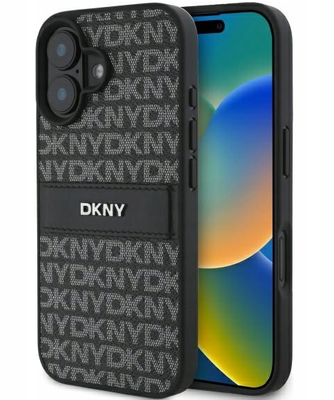 DKNY Texture Pattern Tonal Stripe Защитный Чехол для Apple iPhone 16 (DKHCP16SPRTHSLK)