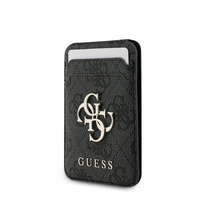Guess 4G Metal Logo MagSafe Cardslot Stand Karšu maciņš (GUWMSHG4BLK)