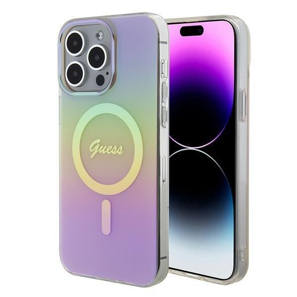 Guess IML Iridescent MagSafe Back Case Защитный Чехол для Apple iPhone 15 Pro Max (GUHMP15XHITSP)