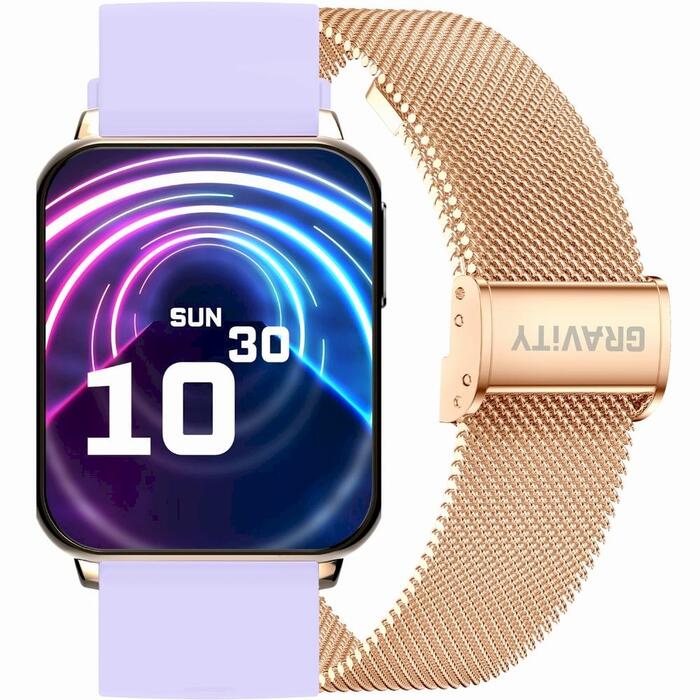 Smartwatch Gravity Viedpulkstenis / rozā zelts-violets