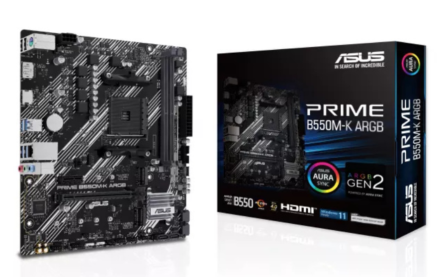 Asus Prime B550M-K ARGB AMD Mātes Plate (90MB1GC0-M0EAY0)
