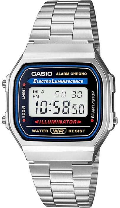 CASIO Vintage A168WA-1YES Rokaspulkstenis / sudraba