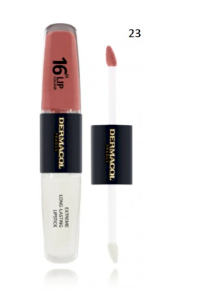 : Dermacol 16H Lip Colour Extreme Long-Lasting No.23 Lūpu krāsa un spīdums 8 ml (85975675)