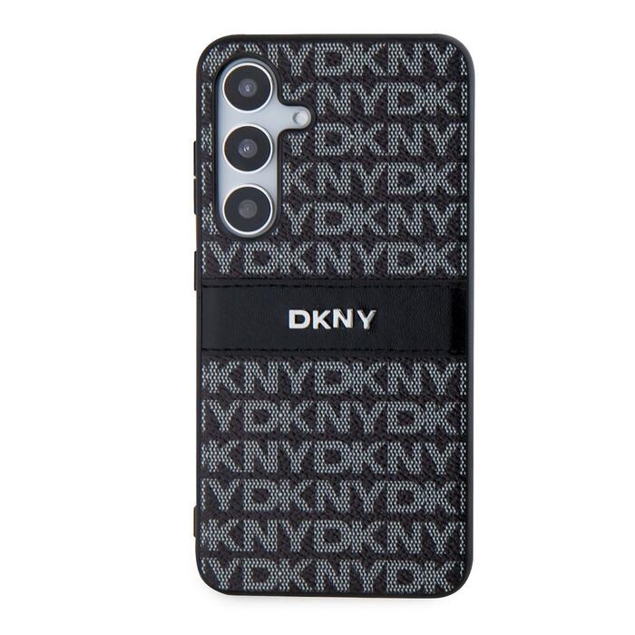 DKNY PC/TPU Repeat Pattern Tonal Stripe Case Защитный чехол для Samsung Galaxy S24 / чёрный (DKHCS24SPRTHSLK)