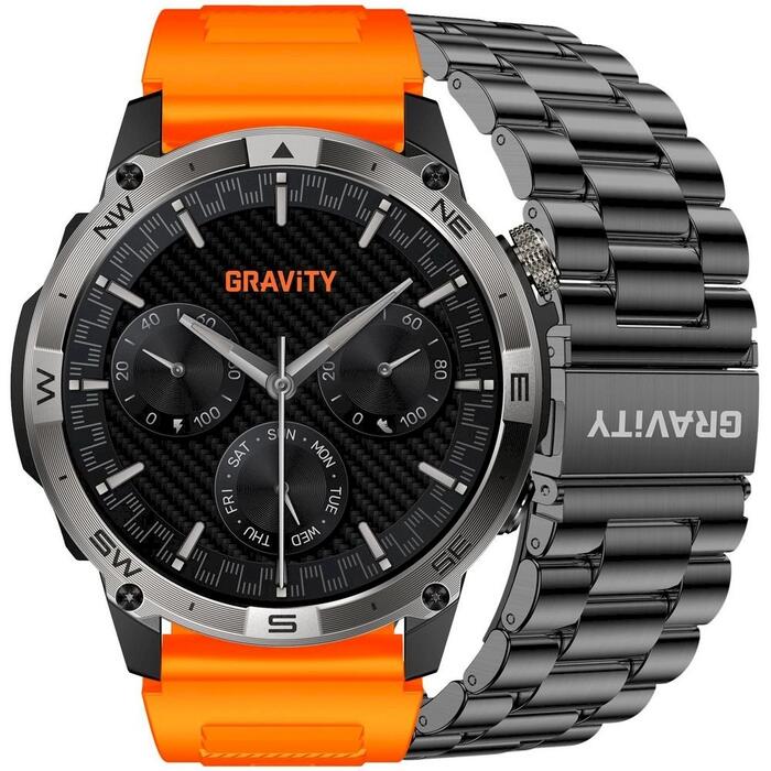 Smartwatch Gravity Ремешок + браслет GT46-4 / чёрный (GT46-4)