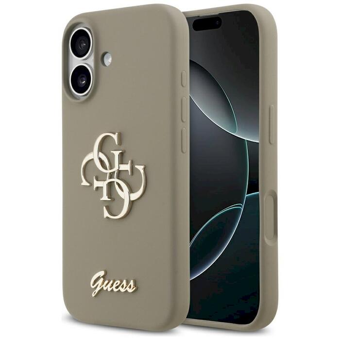 Guess Silicone Big 4G Script Case Защитный чехол для iPhone 17 / коричневый (GUHCP17SSC4GSMW)