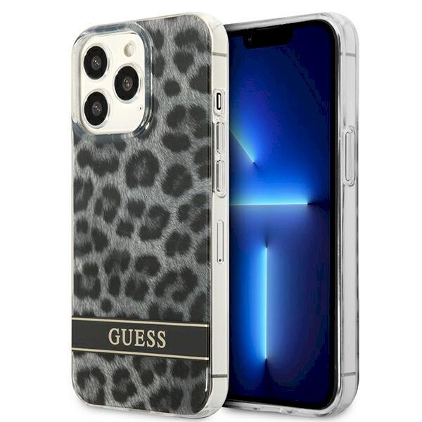 Guess GUHCP13LHSLEOK Hardcase Leopard Защитный чехол для iPhone 13 Pro / 13 6,1" / серый (GUHCP13LHSLEOK)