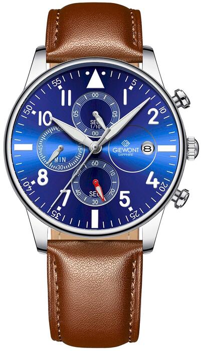 Giewont Chronograph Sapphire Vīriešu pulkstenis / brūns/zils (GW5630-A6)