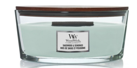 Woodwick Sagewood & Seagrass Aromātiskā svece 453,6 g (5038581148656)