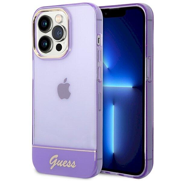 Guess GUHCP14XHGCOU Защитный чехол для iPhone 14 Pro Max 6,7" / фиолетовый полупрозрачный (GUHCP14XHGCOU)