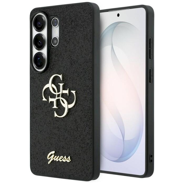 Case Guess Fixed Glitter Big 4G Metal Logo Защитный чехол для Samsung Galaxy S26 Ultra / чёрный (GUHCS26LHG4SGK)