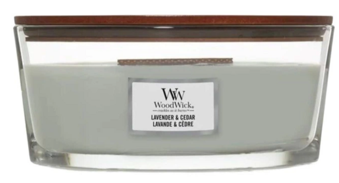 Woodwick Lavender & Cedar Svece 453.6g (5038581103105)