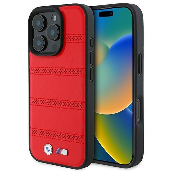 BMW M Perforated And Stitched Line MagSafe Защитный Чехол для Apple iPhone 16 Pro (BMHMP16L23PUSPR)